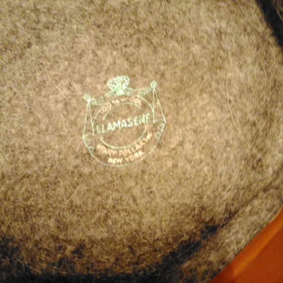 #26 Vintage Llamasene Wool Hat Gray Wide Brim with Ribbon Trim - Picture 5 of 6